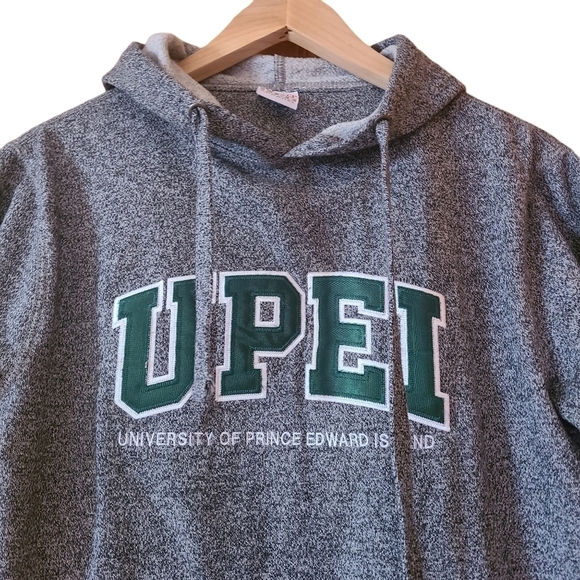 Hot Line  Apparel gray black UPEI long-sleeved hooded pull-over sweater hoody - Picture 3 of 9